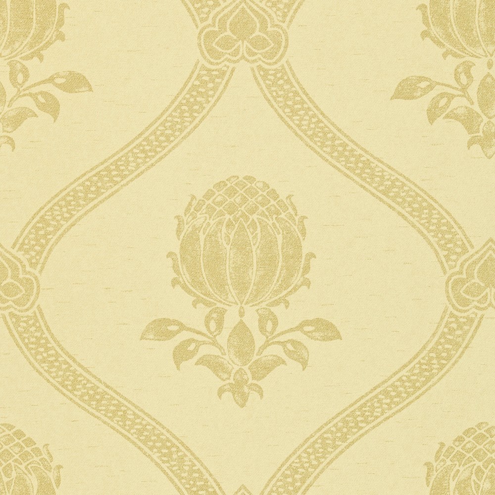 Granada Wallpaper 104 by Morris & Co in Cream Silver Grey